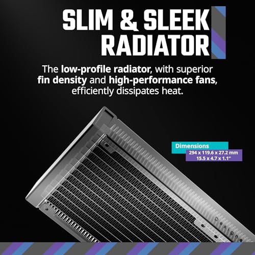 Cooler Master MasterLiquid 360L Core 360mm Close Loop AIO Liquid Cooler  ARGB Sync  Gen S Coldplate Pump  120mm PWM  CryoFuze 14W/mK  AMD Ryzen AM5/AM4  Intel LGA1700/1200  MLW D36M A18PZ R1    Black