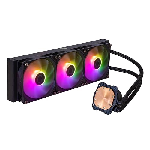 Cooler Master MasterLiquid 360L Core ARGB CPU Liquid Cooler   Dual Chamber Gen S Pump  Superior Radiator and 120 mm ARGB Fans  LGA 1700 and AM5 Brackets   Black