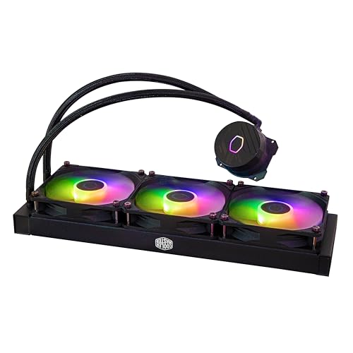 Cooler Master MasterLiquid 360L Core ARGB CPU Liquid Cooler   Dual Chamber Gen S Pump  Superior Radiator and 120 mm ARGB Fans  LGA 1700 and AM5 Brackets   Black