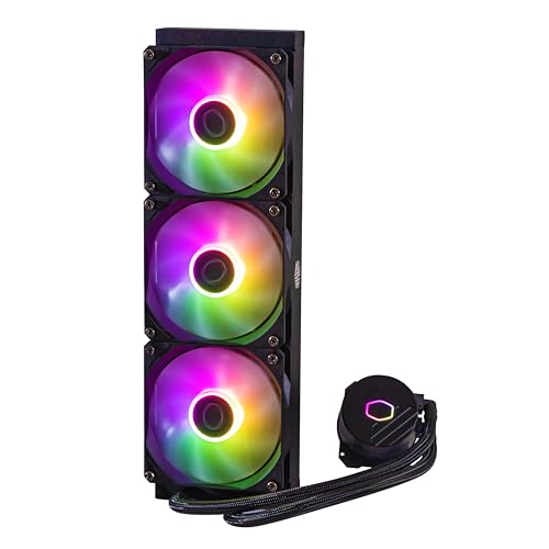 Cooler Master MasterLiquid 360L Core ARGB CPU Liquid Cooler   Dual Chamber Gen S Pump  Superior Radiator and 120 mm ARGB Fans  LGA 1700 and AM5 Brackets   Black