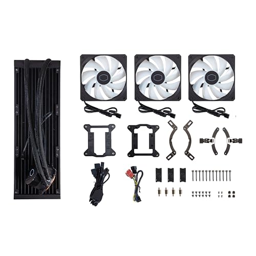 Cooler Master MasterLiquid 360L Core ARGB CPU Liquid Cooler   Dual Chamber Gen S Pump  Superior Radiator and 120 mm ARGB Fans  LGA 1700 and AM5 Brackets   Black