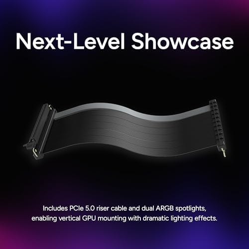 Cooler Master MasterFrame 360 Panorama ATX Mid Tower PC Case   Front Showcase Stage with Spotlight & Panoramic Glass  Supports 430mm GPUs & 360mm Radiators  PCIe 5 0 Ready  Up to 12x120mm Fans  USB C