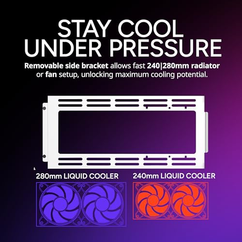 Cooler Master NR200 White Mini ITX PC Case Ready  Horizontal GPU Mount  Designed Ready Nvidia RTX 5070 Ti   AMD RX 9070 XT  SFX PSU   Ready to Install  Airflow Up To 6 Fans  Vented Panels  DIY
