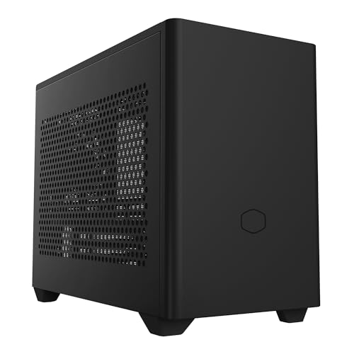Cooler Master NR200 Mini ITX PC Case Ready  Horizontal GPU Mount  Designed Ready Nvidia RTX 5070 Ti   AMD RX 9070 XT  SFX PSU   Ready to Install  Airflow Up To 6 Fans  Vented Panels  DIY