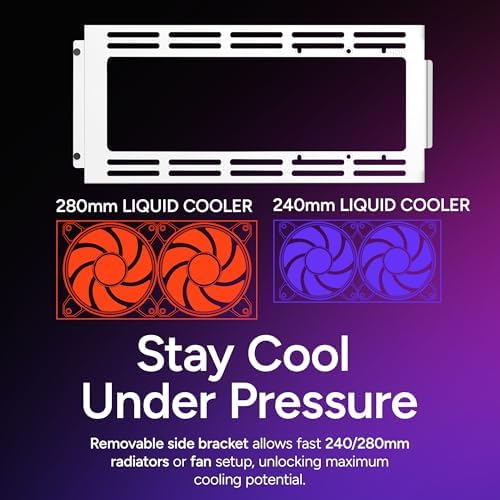 Cooler Master NR200 White Mini ITX PC Case Ready  Horizontal GPU Mount  Designed Ready Nvidia RTX 5070 Ti   AMD RX 9070 XT  SFX PSU   Ready to Install  Airflow Up To 6 Fans  Vented Panels  DIY