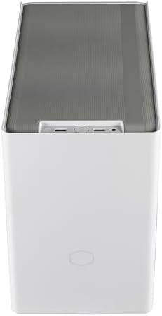 Cooler Master NR200 White Mini ITX PC Case Ready  Horizontal GPU Mount  Designed Ready Nvidia RTX 5070 Ti   AMD RX 9070 XT  SFX PSU   Ready to Install  Airflow Up To 6 Fans  Vented Panels  DIY