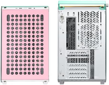 Cooler Master QUBE 500 Flatpack Macaron High Airflow Gaming ATX PC Mid Tower  Customizable  Tempered Glass  Vertical GPU Mount  365mm GPU Clearances  USB C  Carrying Handle  Gem Mini