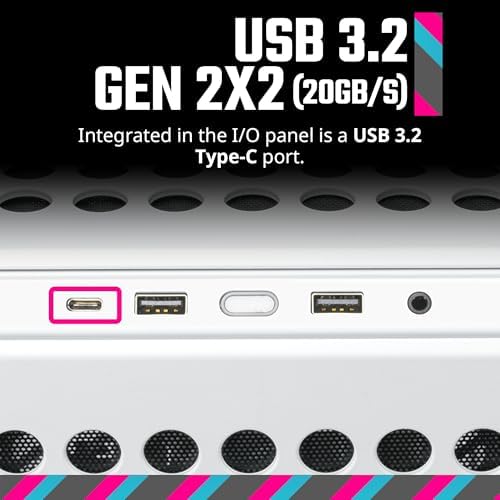 Cooler Master QUBE 500 Flatpack Macaron High Airflow Gaming ATX PC Mid Tower  Customizable  Tempered Glass  Vertical GPU Mount  365mm GPU Clearances  USB C  Carrying Handle  Gem Mini