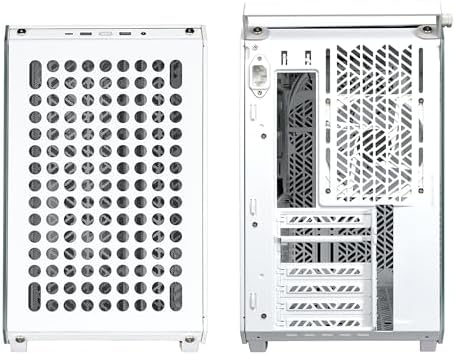 Cooler Master QUBE 500 Flatpack Macaron High Airflow Gaming ATX PC Mid Tower  Customizable  Tempered Glass  Vertical GPU Mount  365mm GPU Clearances  USB C  Carrying Handle  Gem Mini