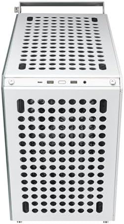 Cooler Master QUBE 500 Flatpack Macaron High Airflow Gaming ATX PC Mid Tower  Customizable  Tempered Glass  Vertical GPU Mount  365mm GPU Clearances  USB C  Carrying Handle  Gem Mini