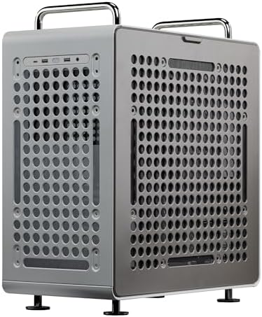 Cooler Master QUBE 540 ATX Mid Tower PC Case   Highly Customizable Modular Computer Chassis with Movable I/O Panel  Multi Position PSU Mount  Tempered Glass Panel & Portable Handles   Moonstone