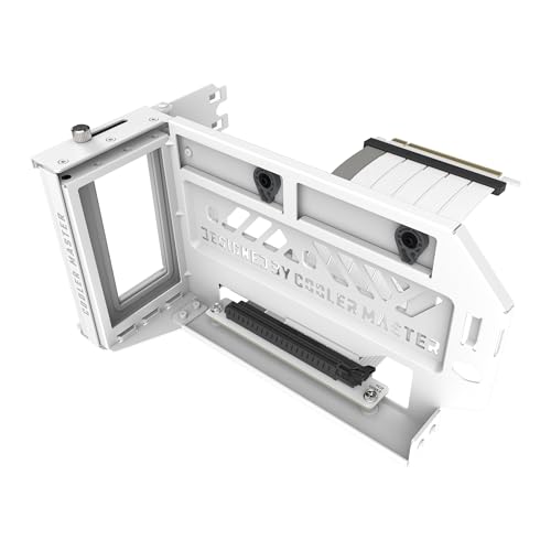 Cooler Master Vertical GPU Card Holder Kit V3 White   PCIe 4 0 5 0 Motherboards GPUs RTX 5090 RX 9070 XT  ABS Casing  165mm Length  Modula Adjustable for E ATX ATX Micro ATX Case