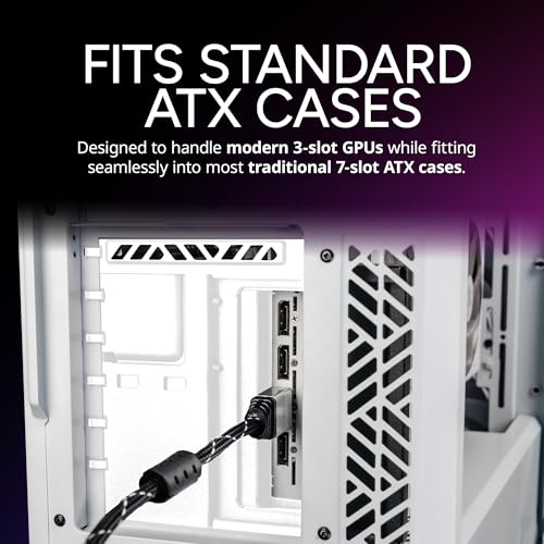 Cooler Master Vertical GPU Card Holder Kit V3 White PCIe 4 0 5 0 Motherboards GPUs RTX 5090 RX 9070 XT ABS Casing 165mm Length Modula Adjustable for E ATX ATX Micro ATX Case