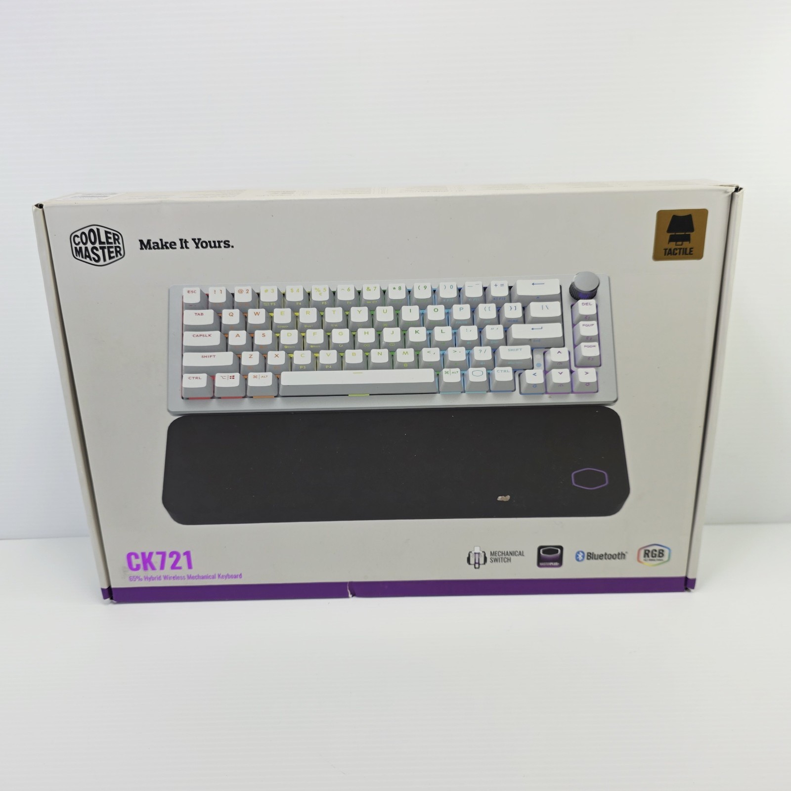 Cooler Master Wireless 2 4GHz Keyboard Silver/White CK721 SKTM1 US