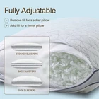 Coop Home Goods Eden Bed Pillow Queen Size for Sleeping on Back  Stomach and