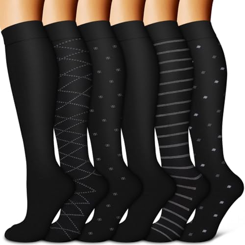 Copper Compression Socks for Women & Men  6 pairs    Best Support for Nurses  Running  Hiking  Recovery