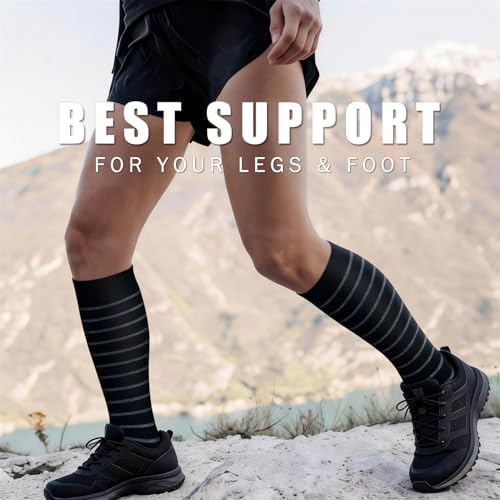 Copper Compression Socks for Women & Men  6 pairs    Best Support for Nurses  Running  Hiking  Recovery
