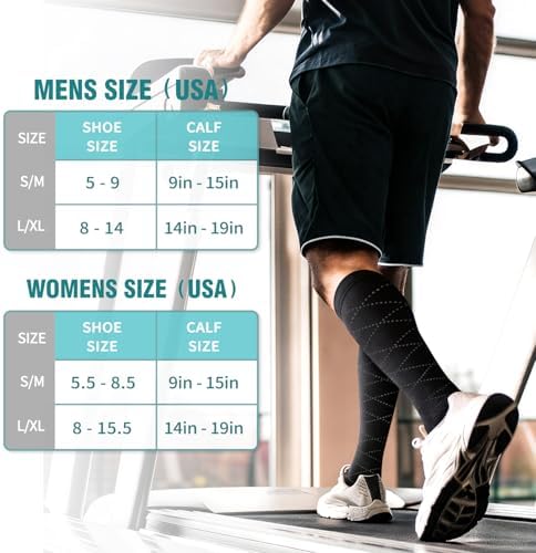 Copper Compression Socks for Women & Men  6 pairs    Best Support for Nurses  Running  Hiking  Recovery