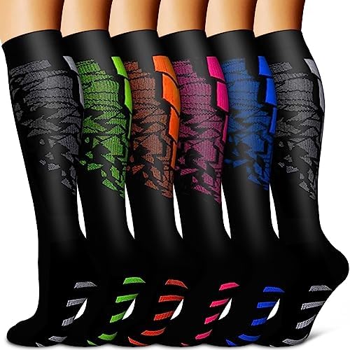 Copper Compression Socks for Women & Men  6 pairs    Best Support for Nurses  Running  Hiking  Recovery