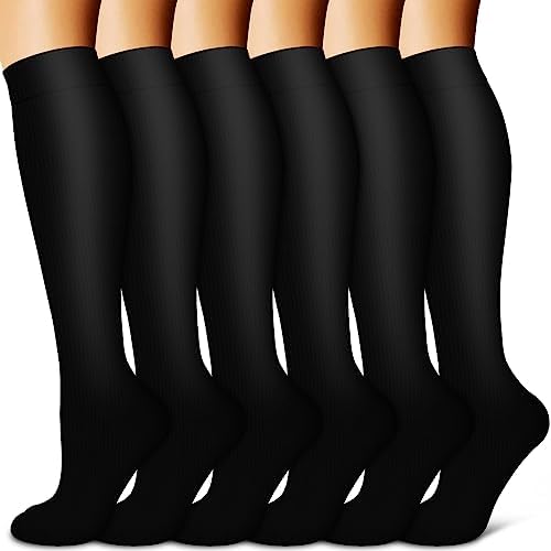 Copper Compression Socks for Women & Men  6 pairs    Best Support for Nurses  Running  Hiking  Recovery