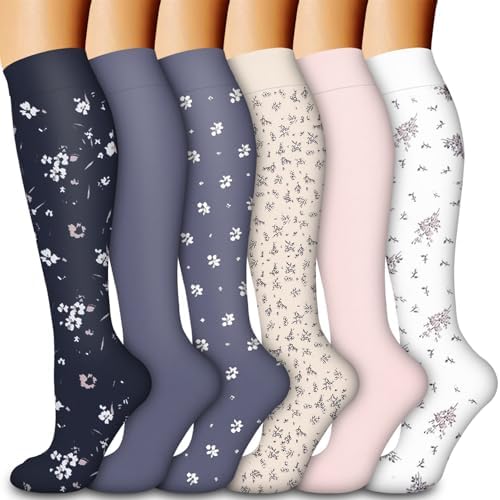 Copper Compression Socks for Women & Men  6 pairs    Best Support for Nurses  Running  Hiking  Recovery