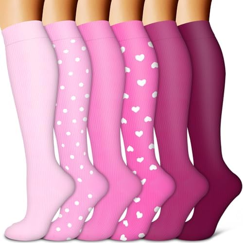 Copper Compression Socks for Women & Men  6 pairs    Best Support for Nurses  Running  Hiking  Recovery