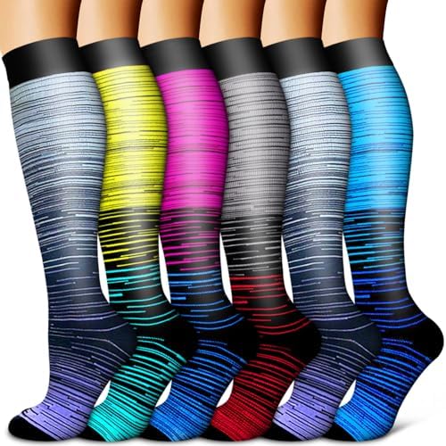 Copper Compression Socks for Women & Men  6 pairs    Best Support for Nurses  Running  Hiking  Recovery