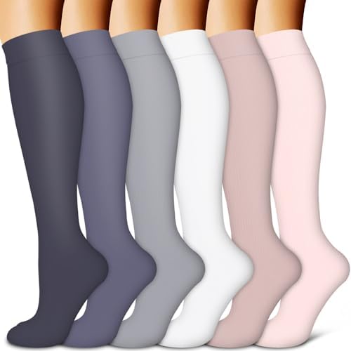 Copper Compression Socks for Women & Men  6 pairs    Best Support for Nurses  Running  Hiking  Recovery