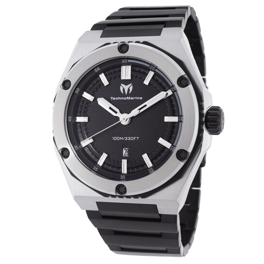 Coral Quartz Black Dial Men s Watch