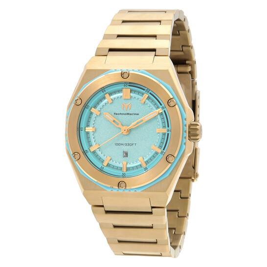 Coral Quartz Green Dial Ladies Watch