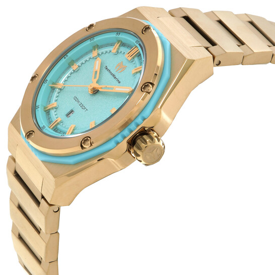 Coral Quartz Green Dial Ladies Watch