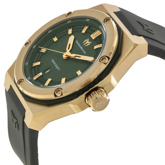 Coral Quartz Olive Green Dial Men s Watch