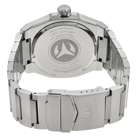 Tecnomarino Reloj de cuarzo coral con esfera plateada para hombre TM-416060