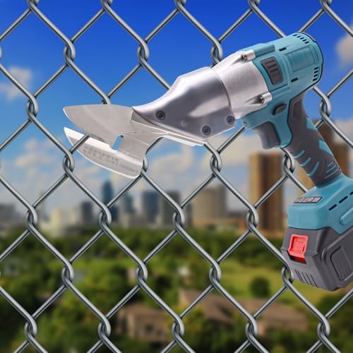 Cordless Electric Metal Shear with 360  Swivel Head   Rechargeable Sheet Metal Cutter Scissors for Steel & Aluminum  Includes 2 1500mAh Batteries & Charger   Blue