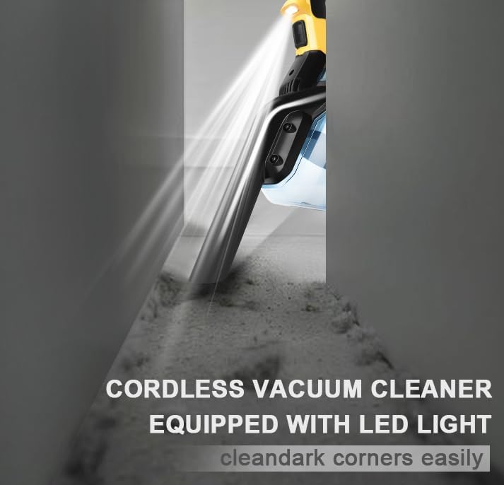 Cordless Vacuum for DeWalt 20V Battery  5 in 1 Handheld Electric Vacuum Cleaner with 400W Powerful Motor  46 CFM Portable Hand Vacuum for Home Pet Hair  Car  Battery Not Included 