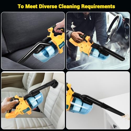 Cordless Vacuum for DeWalt 20V Battery  5 in 1 Handheld Electric Vacuum Cleaner with 400W Powerful Motor  46 CFM Portable Hand Vacuum for Home Pet Hair  Car  Battery Not Included 