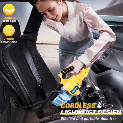 Cordless Vacuum for DeWalt 20V Battery  5 in 1 Handheld Electric Vacuum Cleaner with 400W Powerful Motor  46 CFM Portable Hand Vacuum for Home Pet Hair  Car  Battery Not Included 