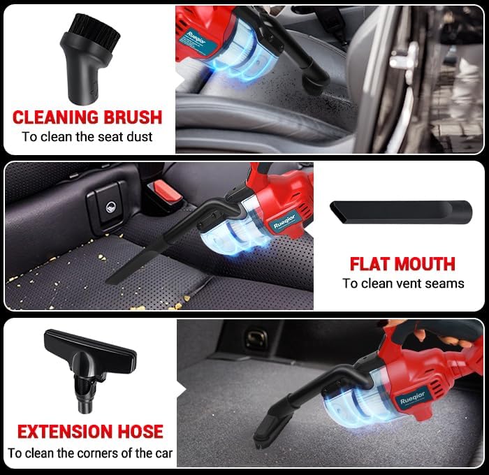 Cordless Vacuum for DeWalt 20V Battery  5 in 1 Handheld Electric Vacuum Cleaner with 400W Powerful Motor  46 CFM Portable Hand Vacuum for Home Pet Hair  Car  Battery Not Included 