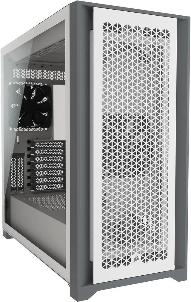 Corsair 5000D Airflow Tempered Glass Mid Tower ATX PC Case  White  CC 9011211 WW