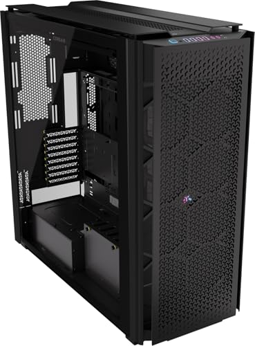 Corsair 9000D RGB Airflow Super Full Tower PC Case   Fits up to 18x 120mm  7X 140mm  or 4X 200mm Fans   InfiniRail  Fan Mounting   iCUE Link System Hub Included   No Fans Included   Black