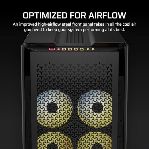 Corsair 9000D RGB Airflow Super Full Tower PC Case   Fits up to 18x 120mm  7X 140mm  or 4X 200mm Fans   InfiniRail  Fan Mounting   iCUE Link System Hub Included   No Fans Included   Black