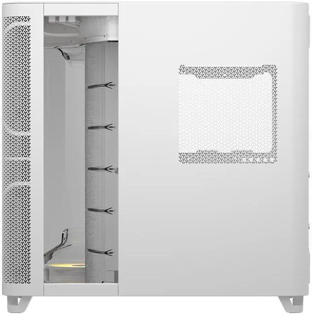 Corsair AIR 5400 RS R ARGB Triple Chamber Mid Tower PC Case White with 3x RS R 120mm reverse PWM ARGB fans Pre installed  BTF Back Plug Motherboard Design