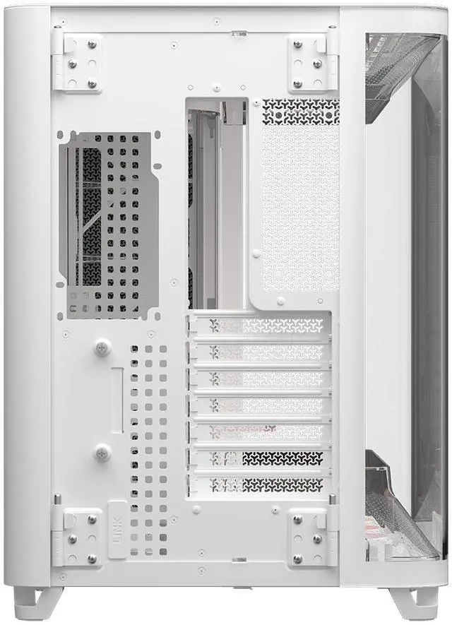 Corsair AIR 5400 RS R ARGB Triple Chamber Mid Tower PC Case White with 3x RS R 120mm reverse PWM ARGB fans Pre installed  BTF Back Plug Motherboard Design