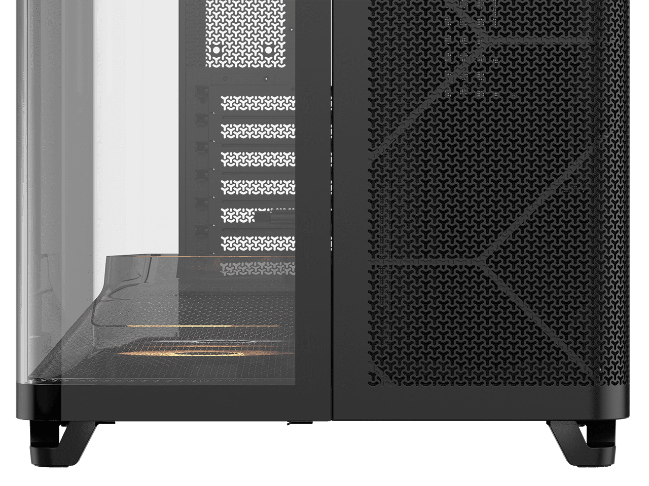 Corsair AIR 5400 RS R ARGB Triple Chamber Mid Tower PC Case Black with 3x RS R 120mm reverse PWM ARGB fans Pre installed  BTF Back Plug Motherboard Design