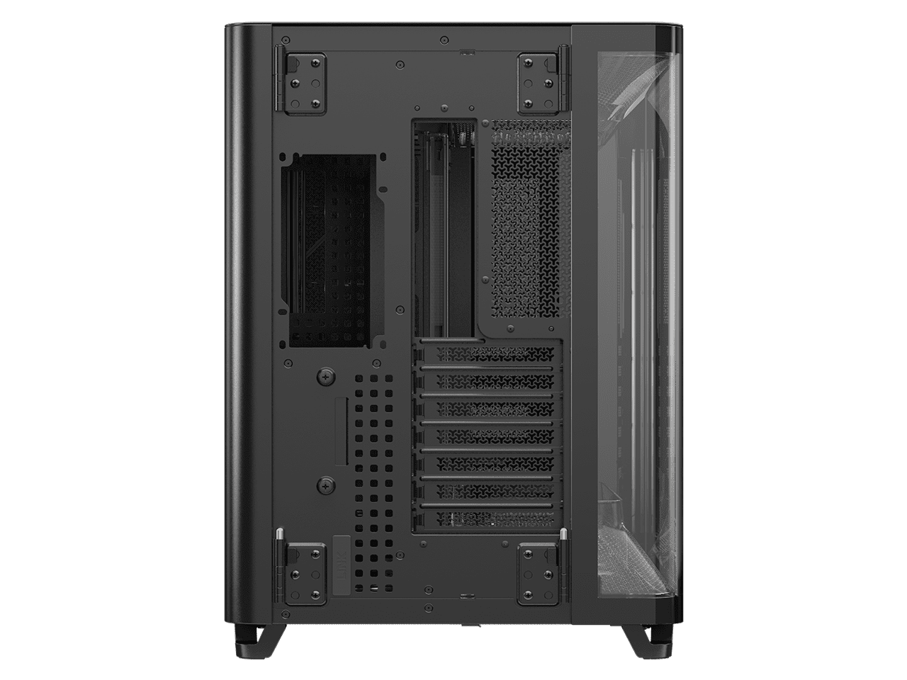 Corsair AIR 5400 RS R ARGB Triple Chamber Mid Tower PC Case Black with 3x RS R 120mm reverse PWM ARGB fans Pre installed  BTF Back Plug Motherboard Design