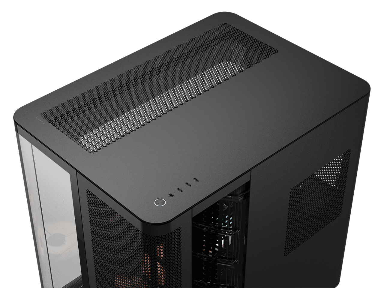 Corsair AIR 5400 RS R ARGB Triple Chamber Mid Tower PC Case Black with 3x RS R 120mm reverse PWM ARGB fans Pre installed  BTF Back Plug Motherboard Design