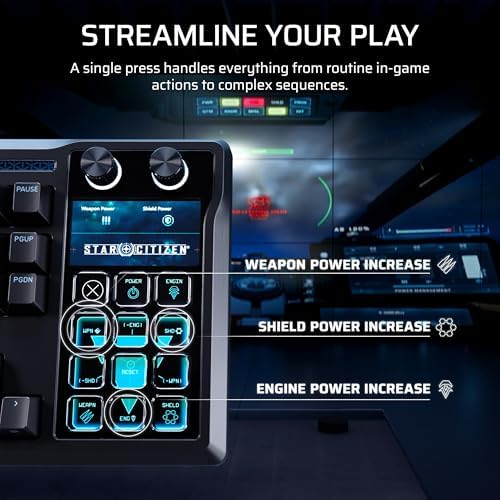 Corsair Galleon 100 SD RGB Teclado mecánico para juegos con cable - QWERTY US, Stream Deck-integrado, pulsos MLX Thocky PBT intercambiables en caliente, interruptores de doble disparo PBT FlashTap SOCD, 8,000Hz - Negro