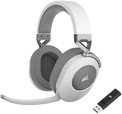 Corsair HS65 Surround Multiplatform Wired Gaming Headset   Dolby Atmos   SonarWorks SoundID   iCUE Compatible   PC  Mac  PS5  PS4  Xbox  Nintendo Switch  Mobile   White