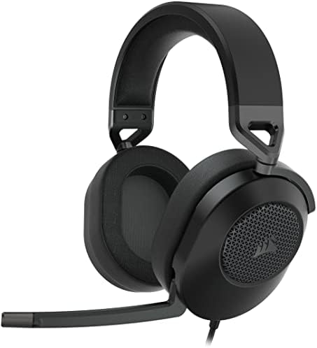 Corsair HS65 Surround Multiplatform Wired Gaming Headset   Dolby Atmos   SonarWorks SoundID   iCUE Compatible   PC  Mac  PS5  PS4  Xbox  Nintendo Switch  Mobile   White