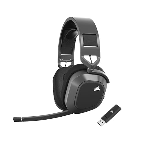 Corsair HS80 MAX Wireless Xbox Gaming Headset with Bluetooth   Dolby Atmos   Broadcast Quality Microphone   iCUE Compatible   Xbox  PC  Mac  Mobile   Steel Gray